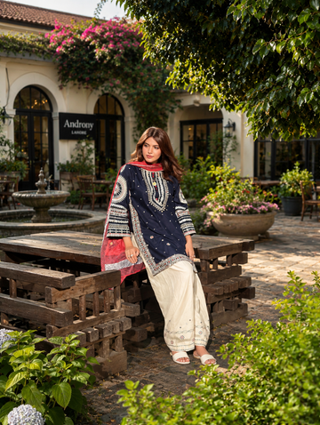 ZIMAL EMBROIDERY 3PC