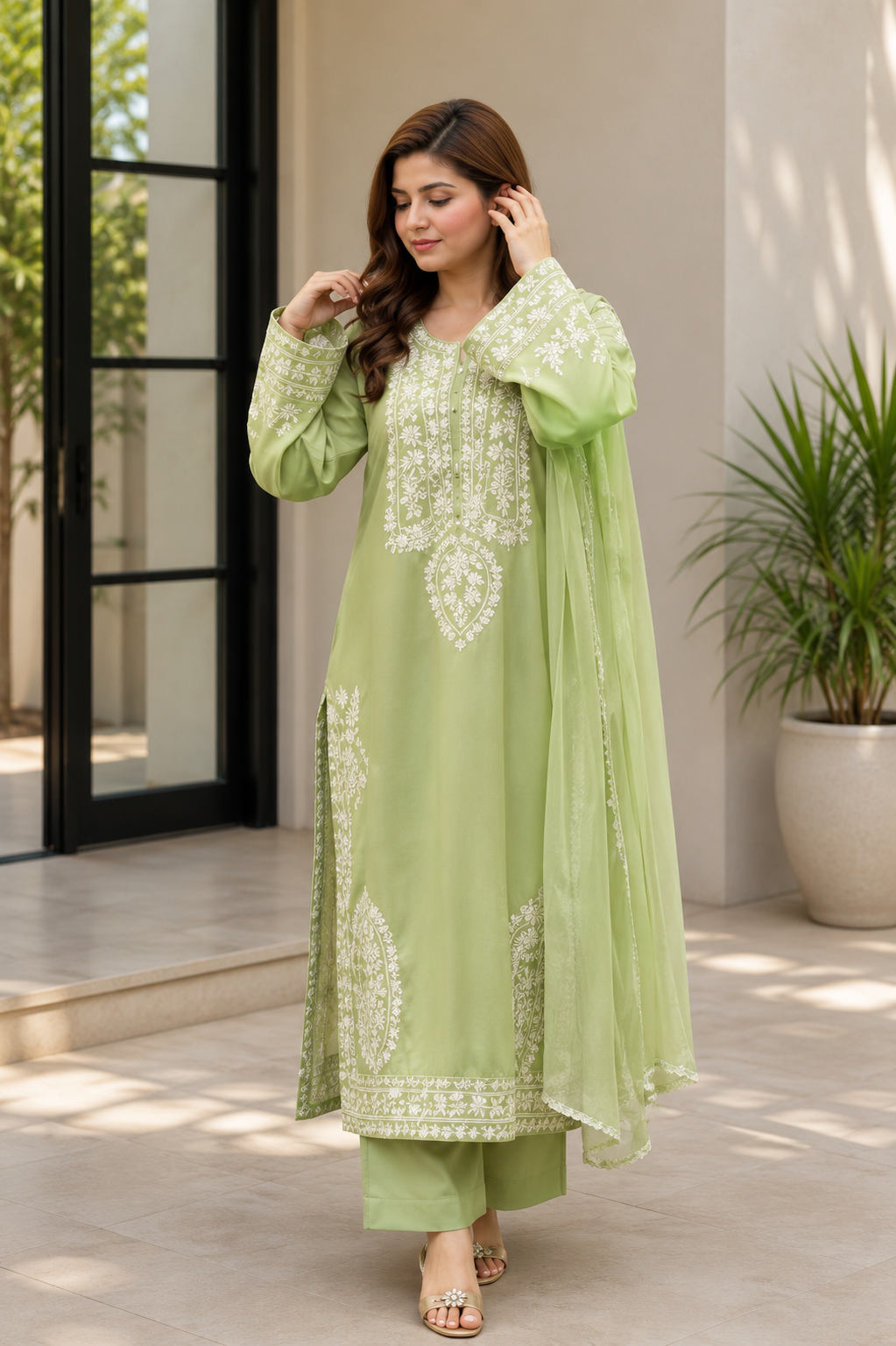 NAAZ EMBROIDERED 3PC