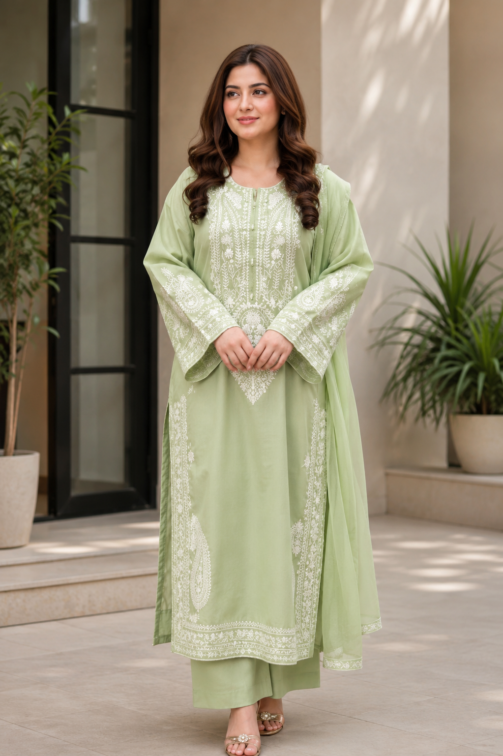 NAAZ EMBROIDERED 3PC