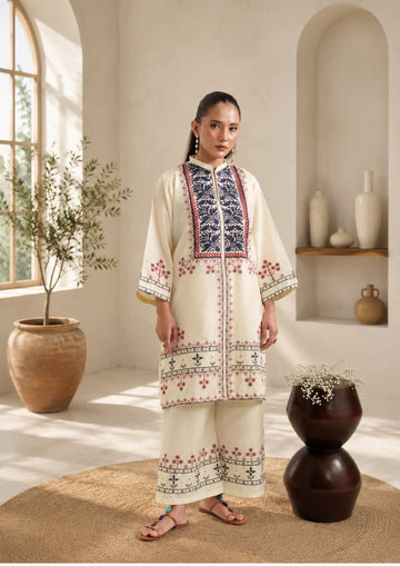 ZEBA EMBROIDERED 2PC