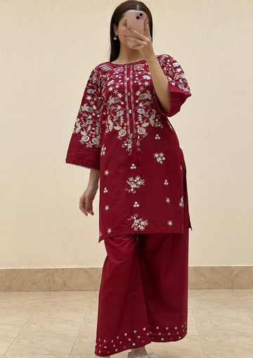 ROSE EMBROIDERY 2PC